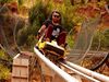 طولانی‌ترین سورتمه ریلی ایران در دهکدۀ گنجنامه