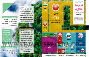 کشورهای برتر در توسعه جنگل‌ها 