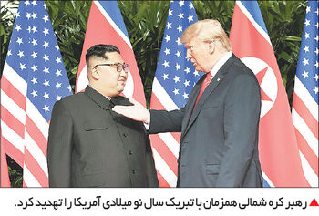 پیام تبریک و تهدید کیم برای سال نو میلادی